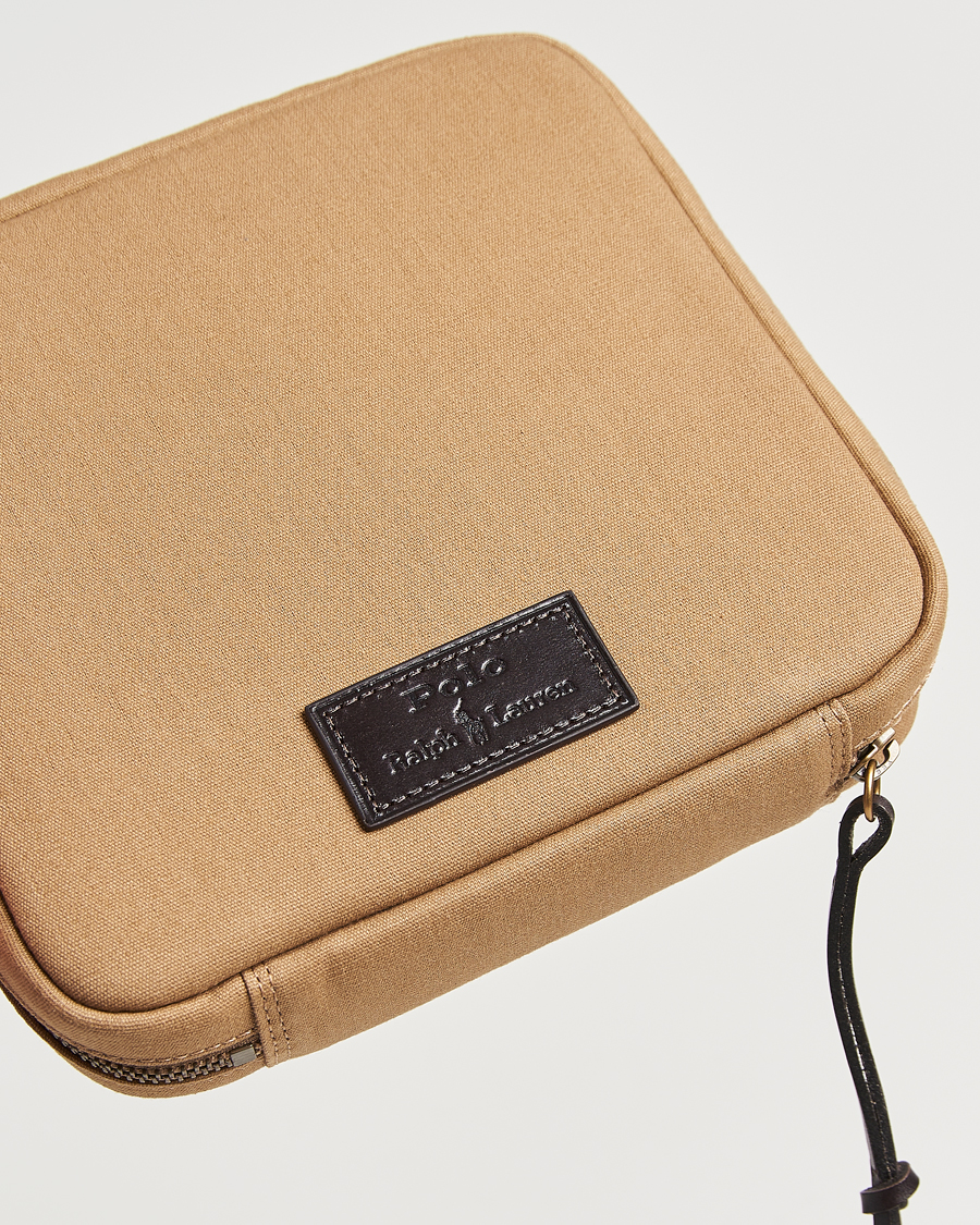 Heren | Tassen | Polo Ralph Lauren | Canvas/Leather Washbag Montana Khaki