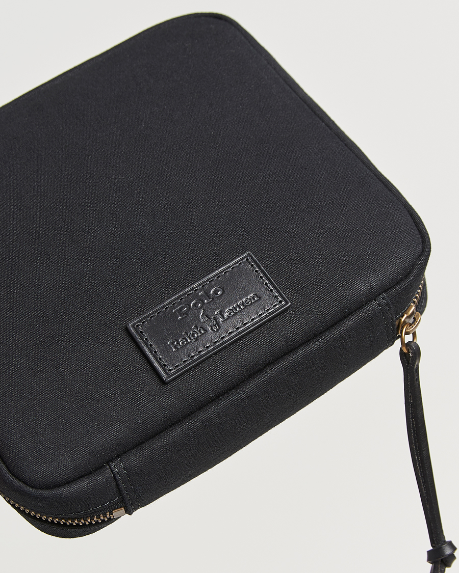 Heren | Tassen | Polo Ralph Lauren | Canvas/Leather Washbag Black
