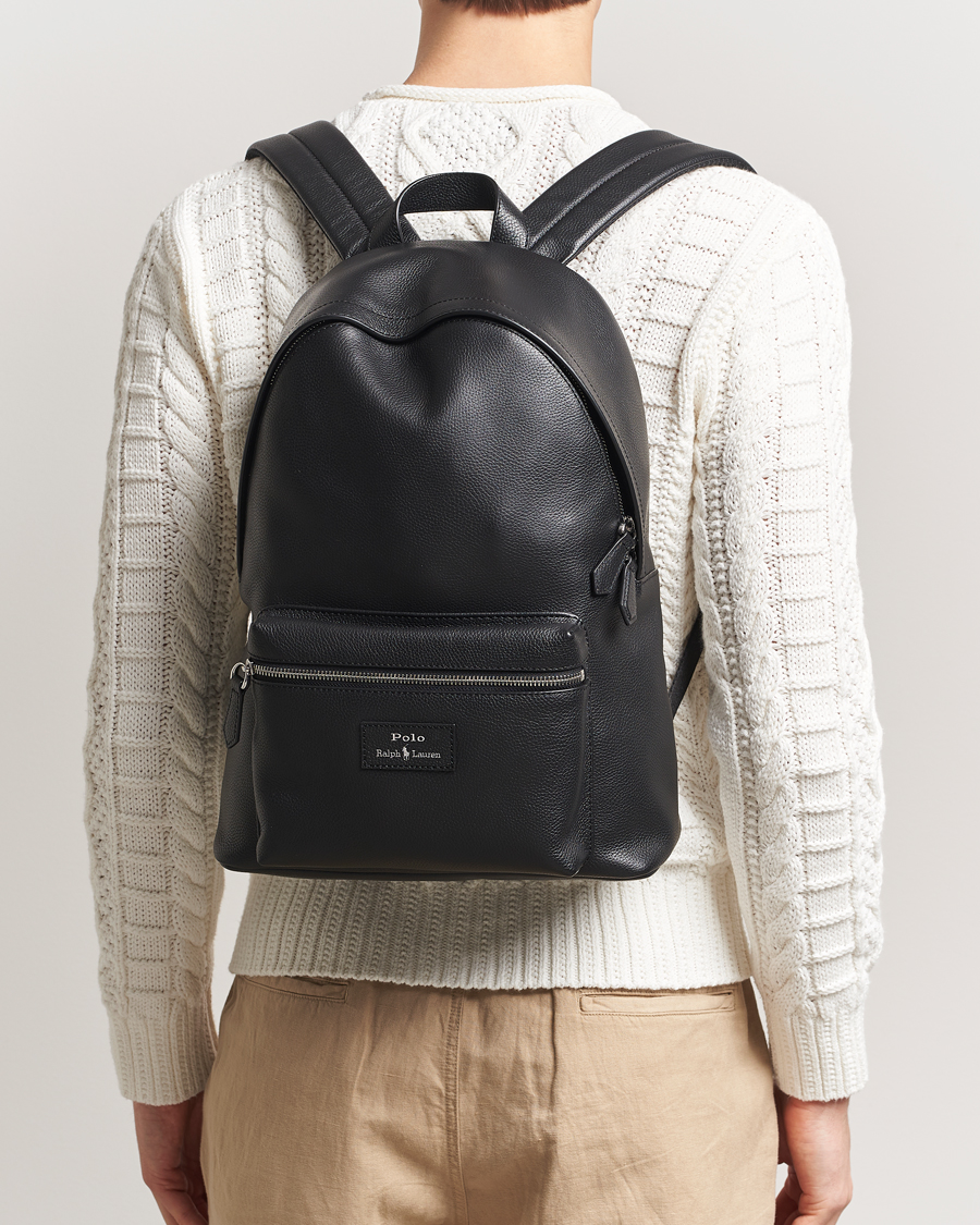 Heren | Tassen | Polo Ralph Lauren | Polo Ralph LaurenPebble Leather BackpackBlack