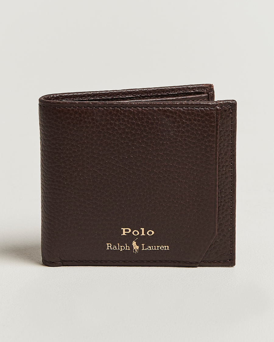 Heren | Portemonnees | Polo Ralph Lauren | Wallet Pebble Leather Dark Brown