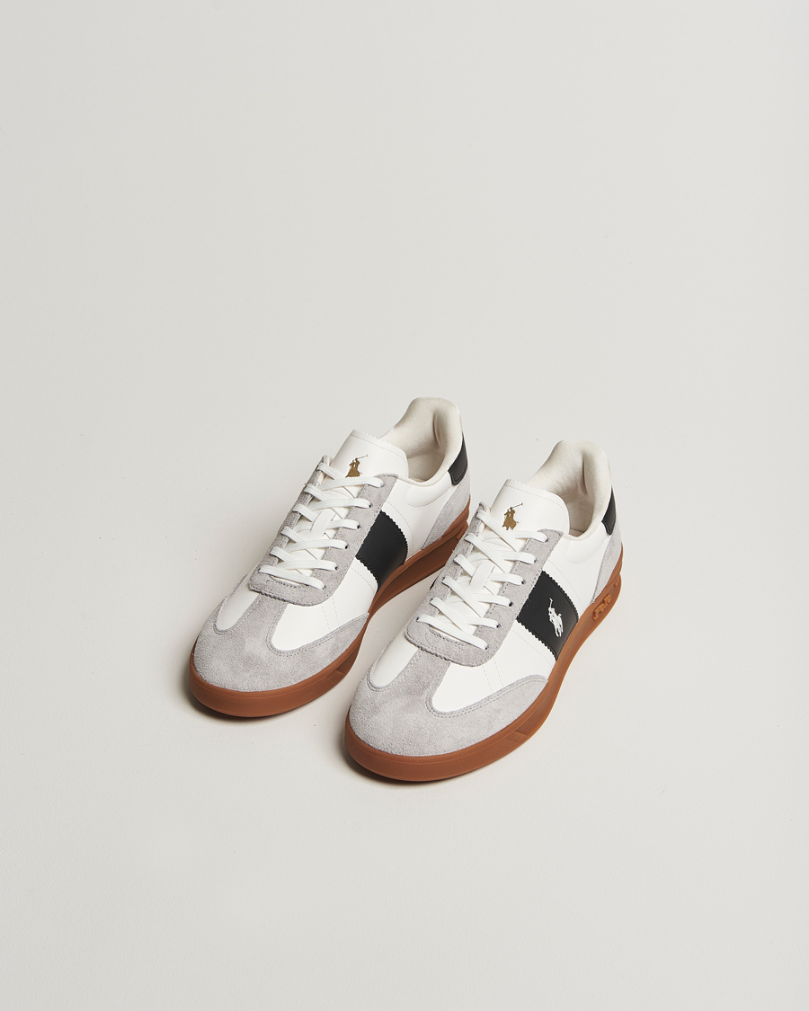 Heren | Sneakers | Polo Ralph Lauren | Aera Leather/Suede Sneaker White/Grey