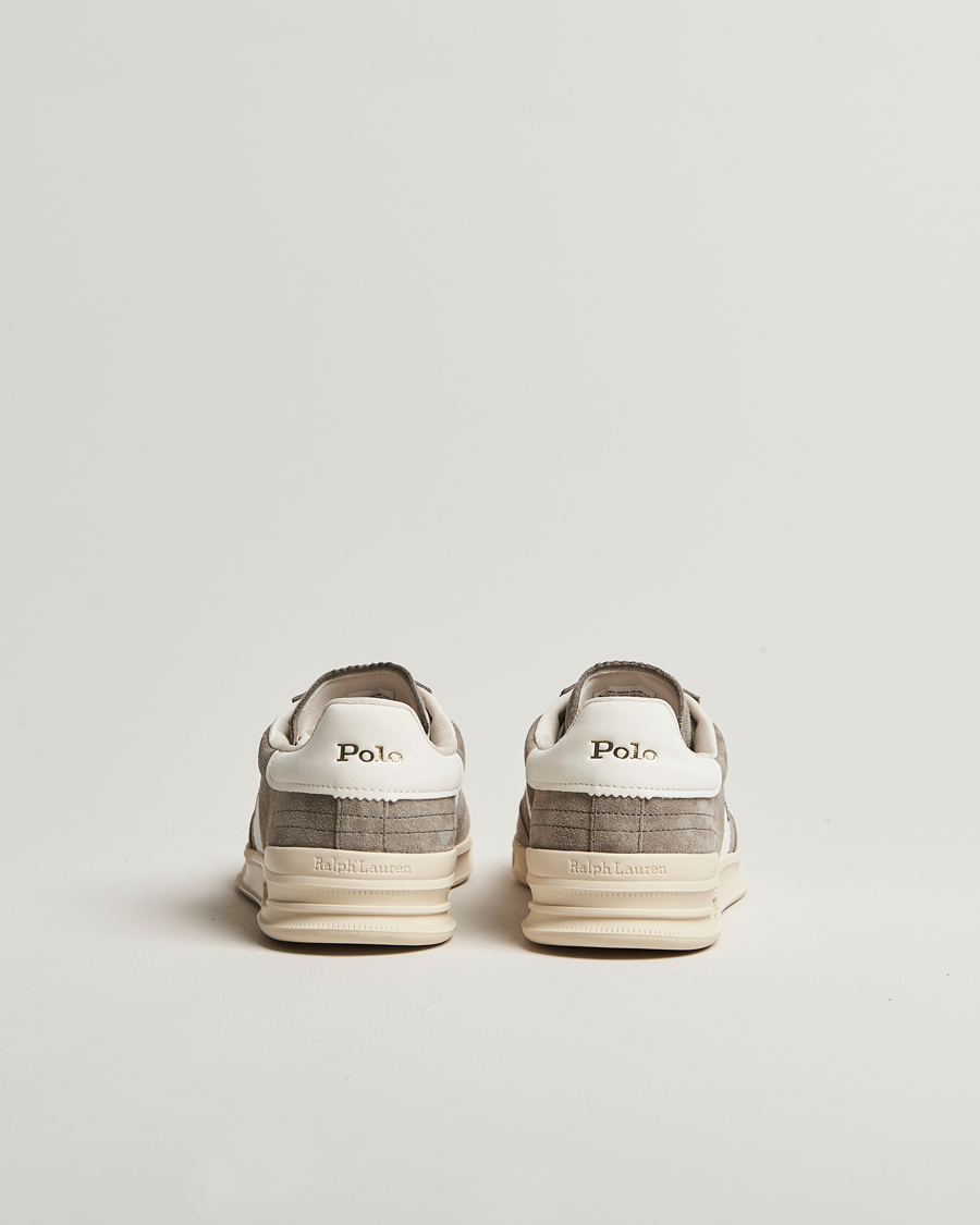 Heren | Polo Ralph Lauren Aera Suede Sneaker Grey/White | Polo Ralph Lauren | Aera Suede Sneaker Grey/White