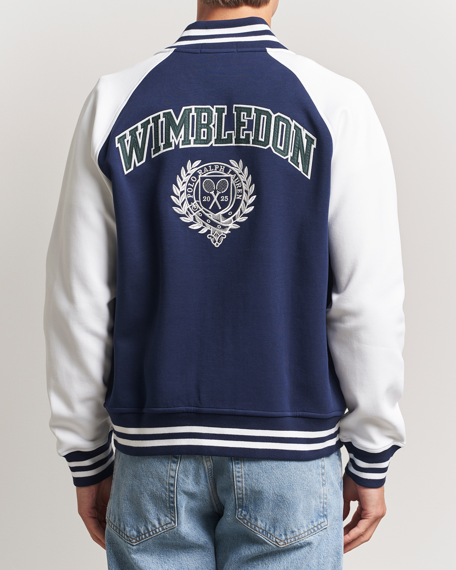 Heren | Truien | Polo Ralph Lauren | Wimbledon Double Knit Baseball Sweatshirt Navy/White