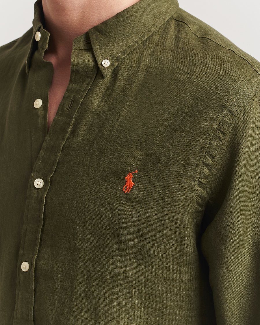 Heren | Overhemden | Polo Ralph Lauren | Slim Fit Linen Shirt New Olive