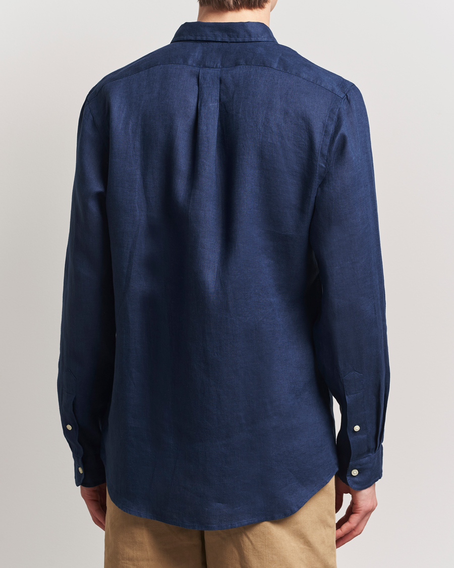 Heren | Overhemden | Polo Ralph Lauren | Slim Fit Linen Shirt Newport Navy