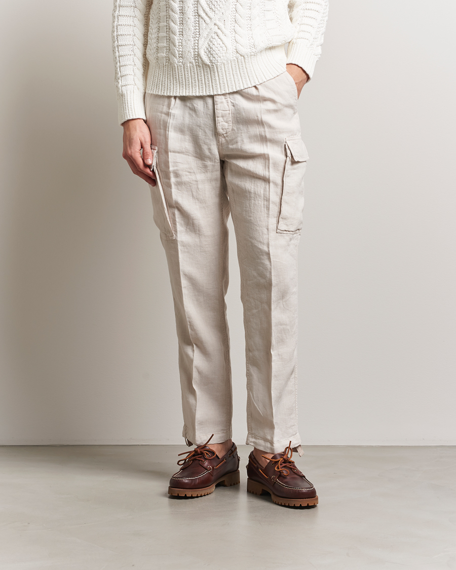 Heren | Broeken | Polo Ralph Lauren | Linen Cargo Pants Dove Beige