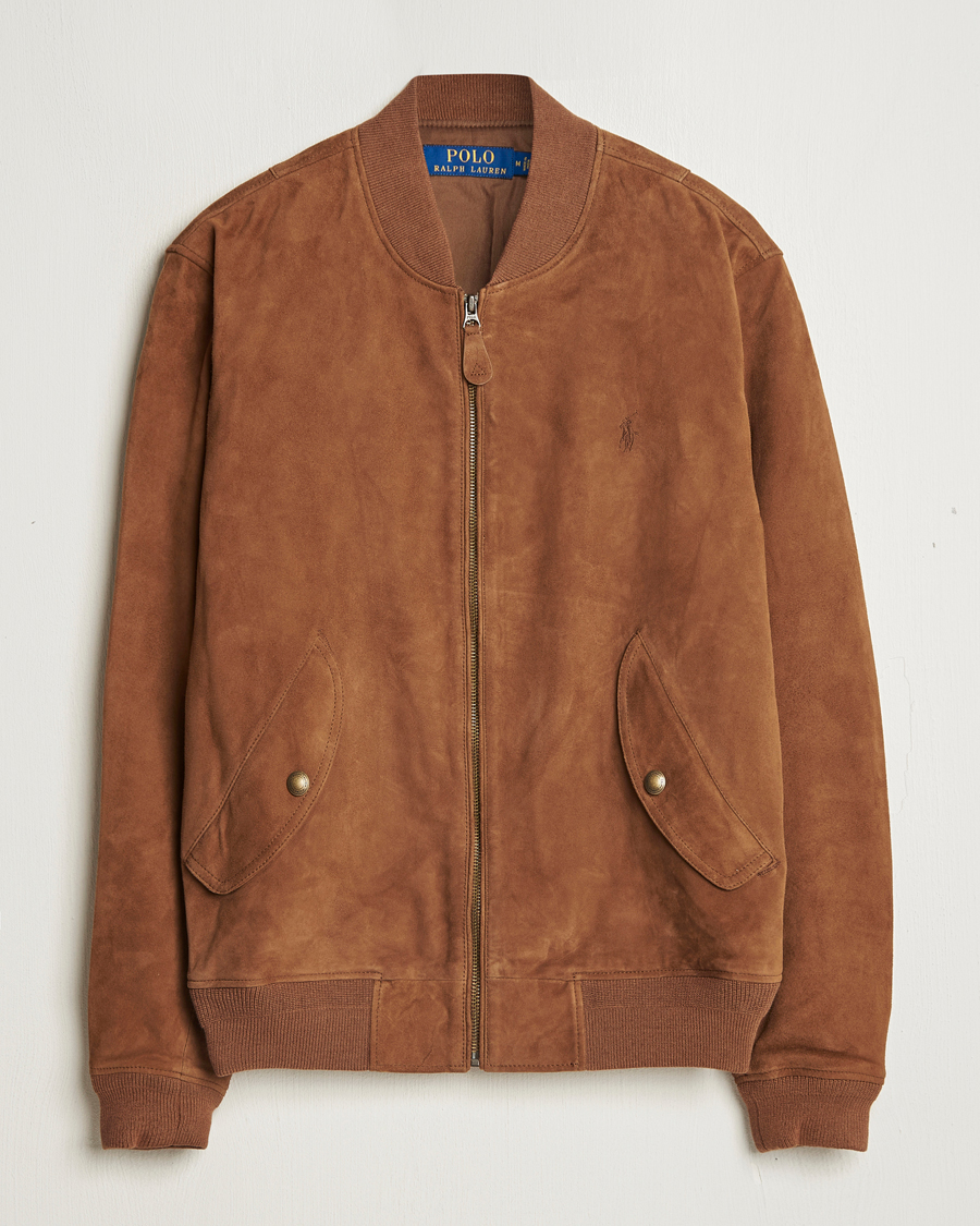 Heren | Jassen | Polo Ralph Lauren | Flight Suede Bomber Jacket Country Brown