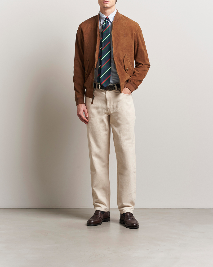 Heren | Jassen | Polo Ralph Lauren | Flight Suede Bomber Jacket Country Brown