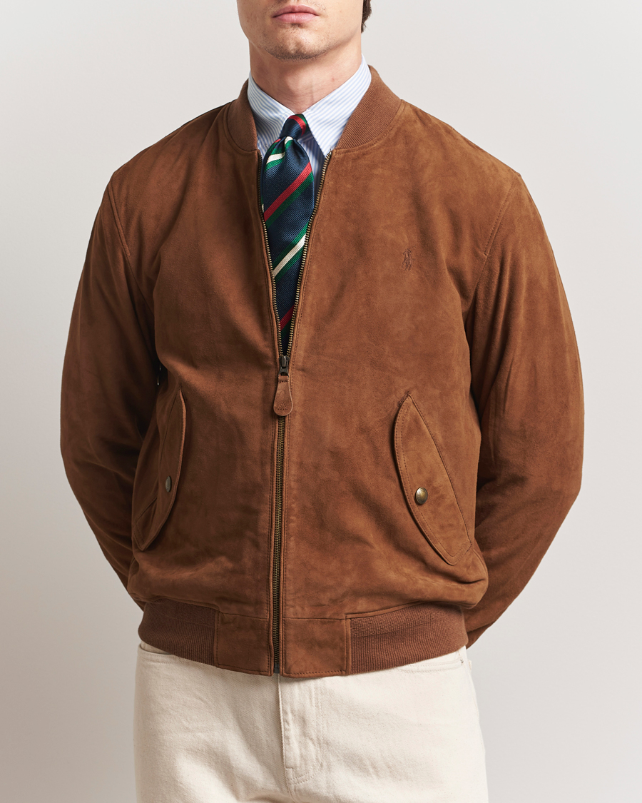 Heren | Jassen | Polo Ralph Lauren | Flight Suede Bomber Jacket Country Brown