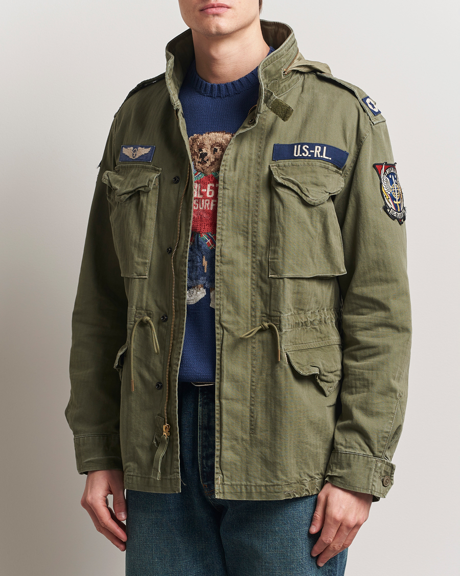 Heren | Jassen | Polo Ralph Lauren | Herringbone Field Jacket Olive Mountain