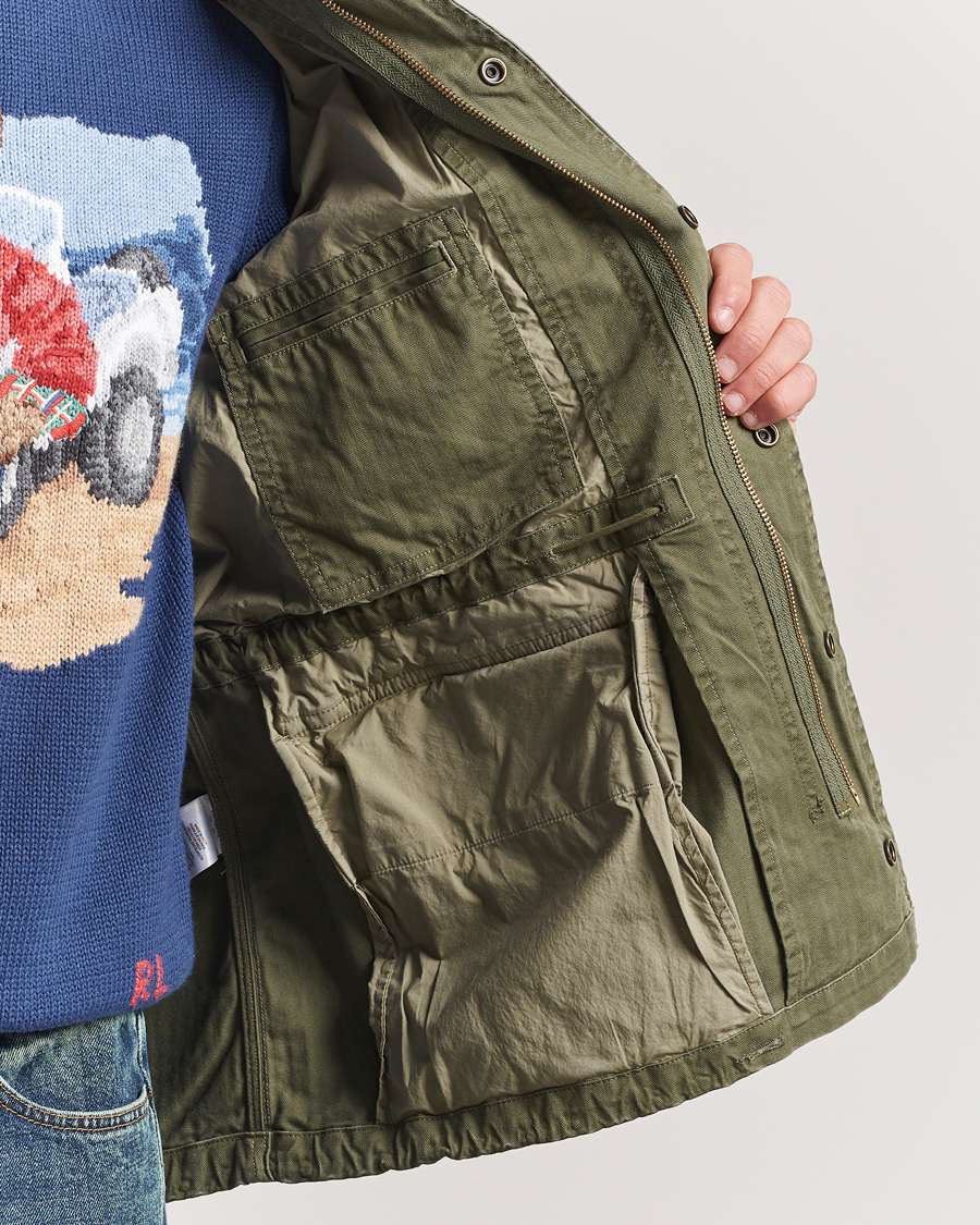 Heren | Jassen | Polo Ralph Lauren | Herringbone Field Jacket Olive Mountain