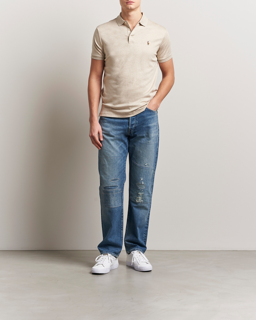 Heren | Polo's | Polo Ralph Lauren | Luxury Pima Cotton Polo Expedition Dune Heather