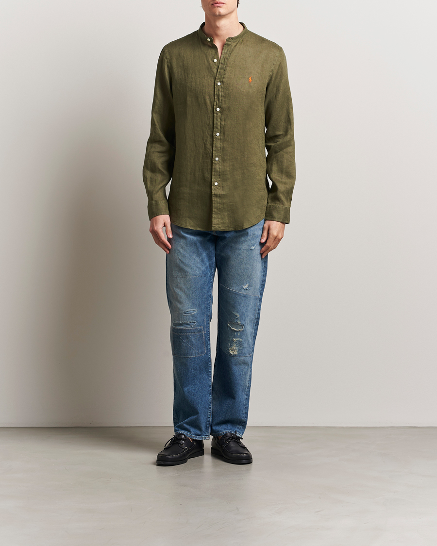 Heren | Overhemden | Polo Ralph Lauren | Slim Fit Linen Shirt New Olive
