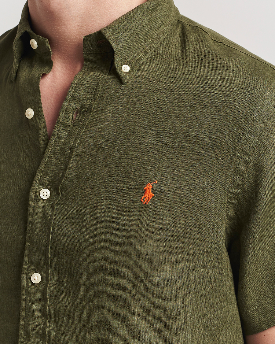 Heren | Overhemden | Polo Ralph Lauren | Short Sleeve Linen Shirt New Olive