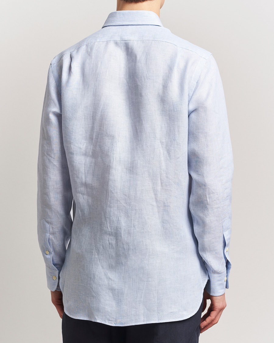 Heren | Overhemden | Polo Ralph Lauren | Custom Fit Dressed Striped Linen Shirt Cabana Blue