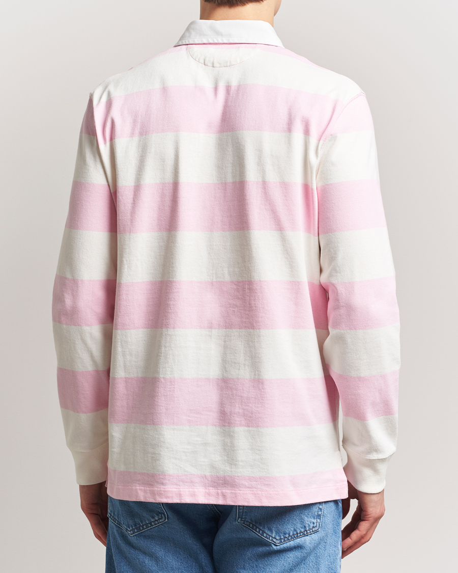 Heren | Truien | Polo Ralph Lauren | Striped Rugby Varsity Bear Pink/White