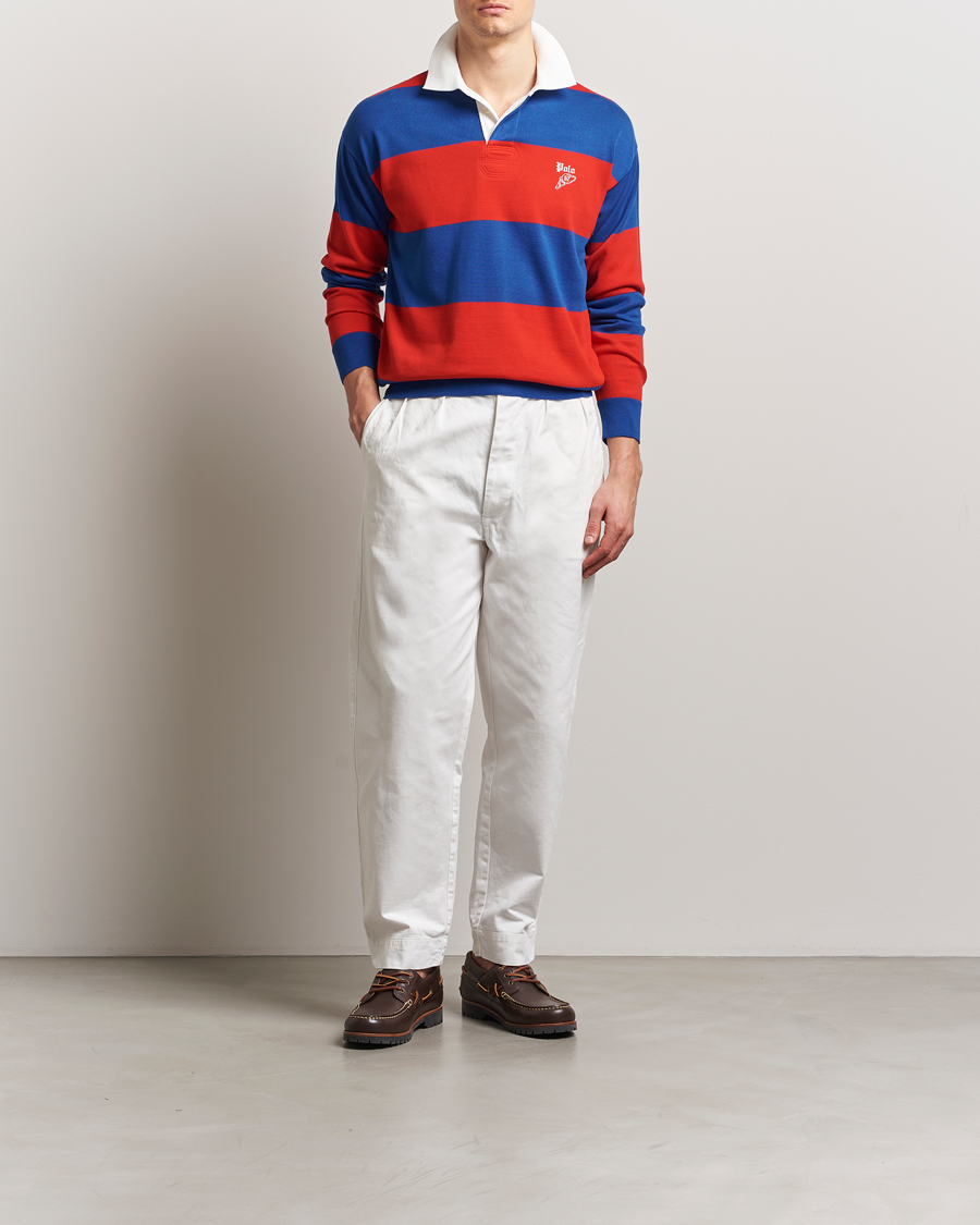 Heren | Truien | Polo Ralph Lauren | Knitted Striped Rugby Blue/Red