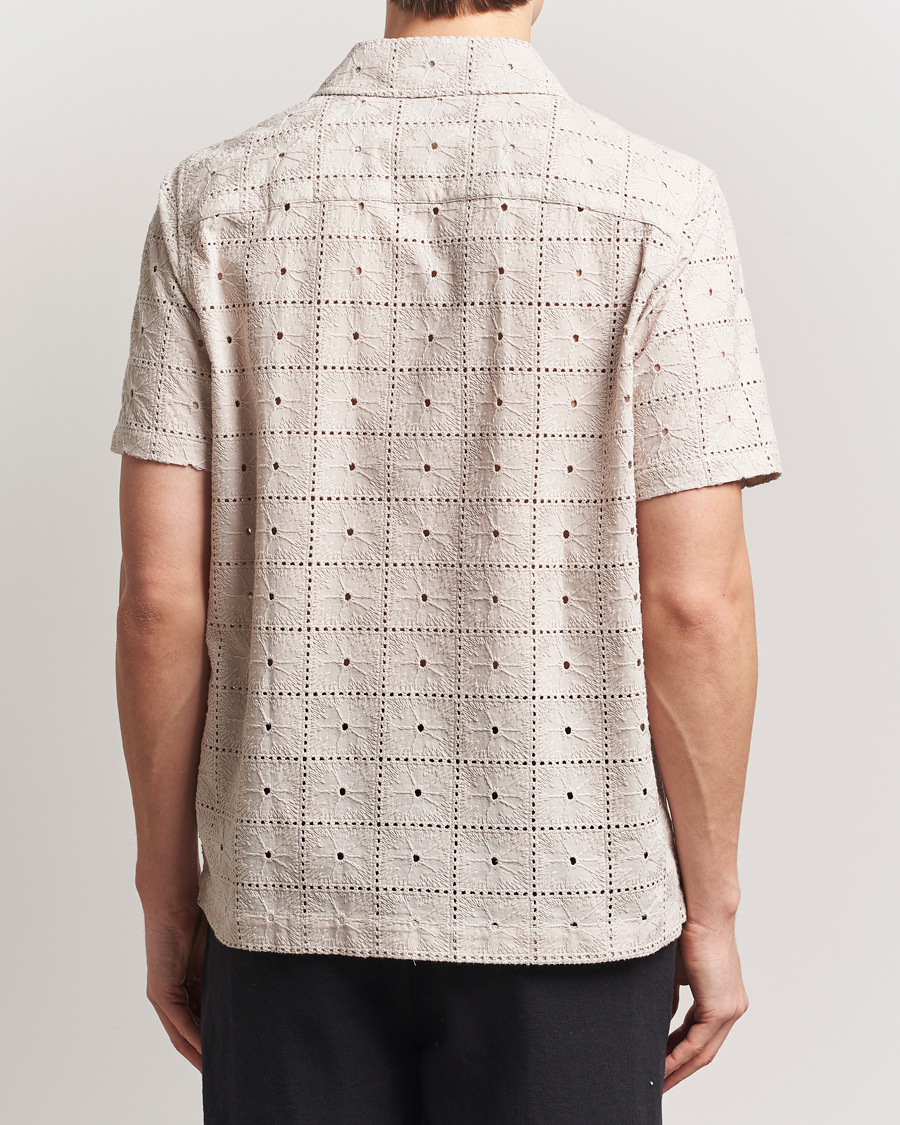 Heren | Overhemden | LES DEUX | Hector Anglaise Short Sleeve Shirt Light Sand