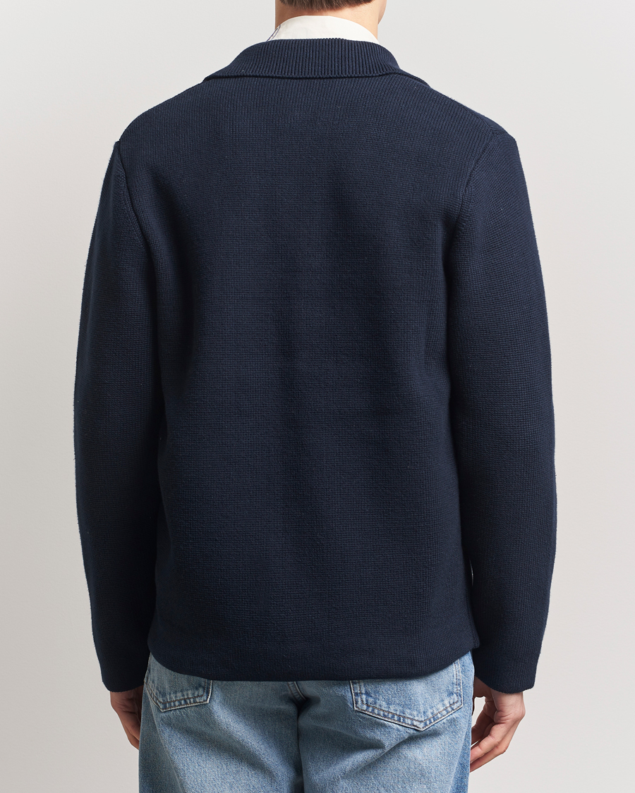 Heren | Truien | LES DEUX | Fisher Cotton Milano Overshirt Navy