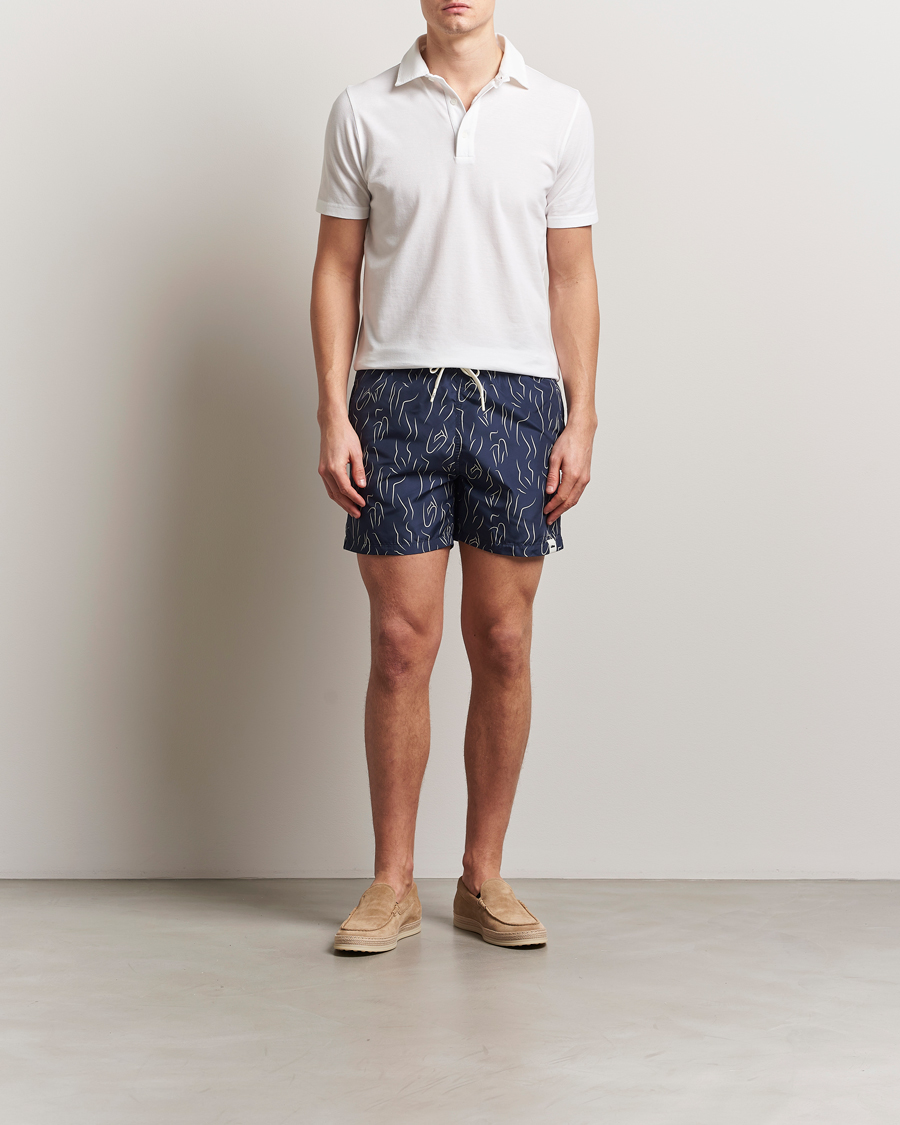 Heren | Zwembroek | Altea | Printed Swim Shorts Navy