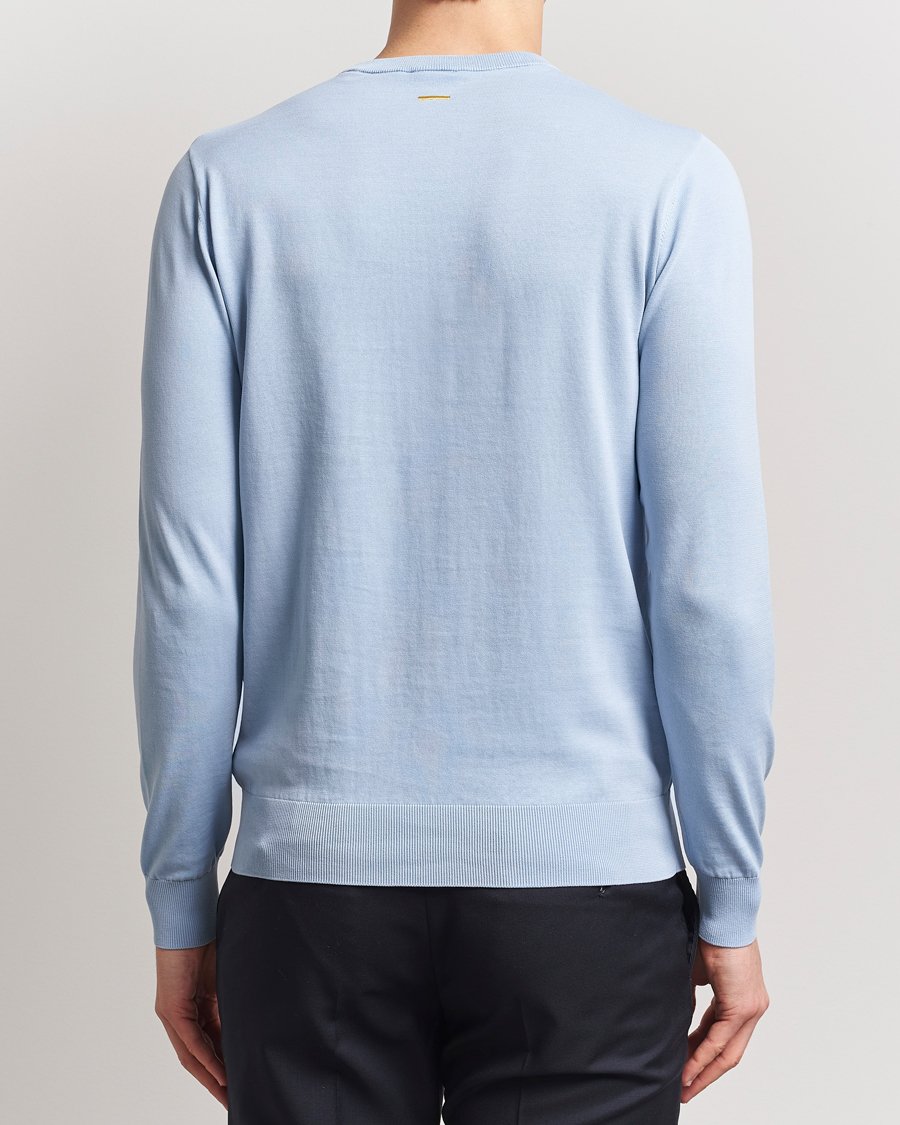 Heren | Truien | Aspesi | Rib Cotton Crew Neck Light Blue