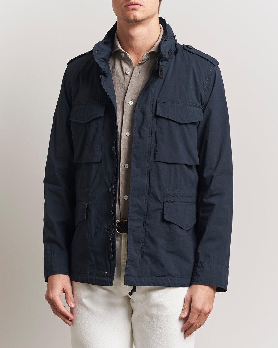 Heren | Jassen | Aspesi | Lightweight Cotton Field Jacket Navy