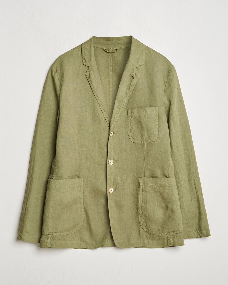 Heren | Blazers | Aspesi | Samuraki Linen Blazer Military