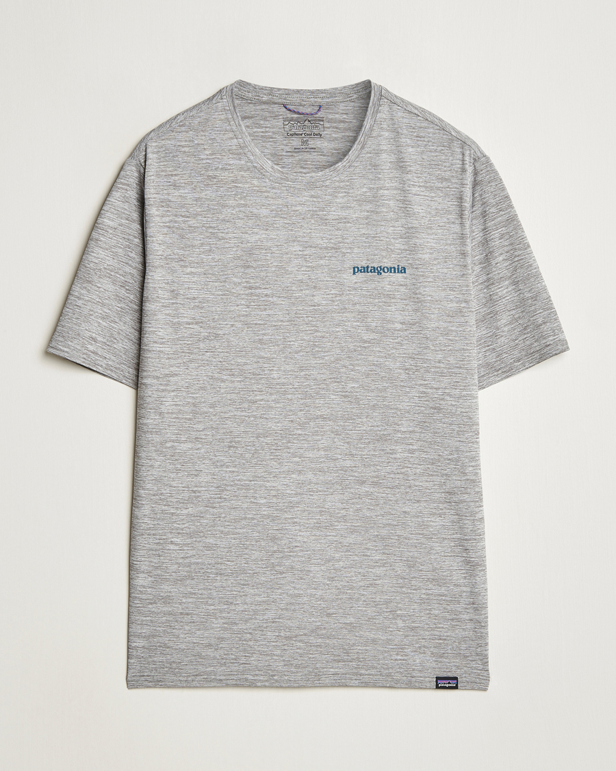 Heren | T-shirts | Patagonia | Cap Cool Daily Graphic T-Shirt Waters Feather Grey