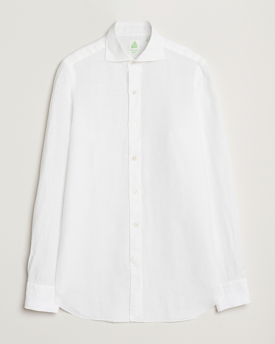 Heren | Overhemden | Finamore Napoli | Gaeta Linen Shirt White