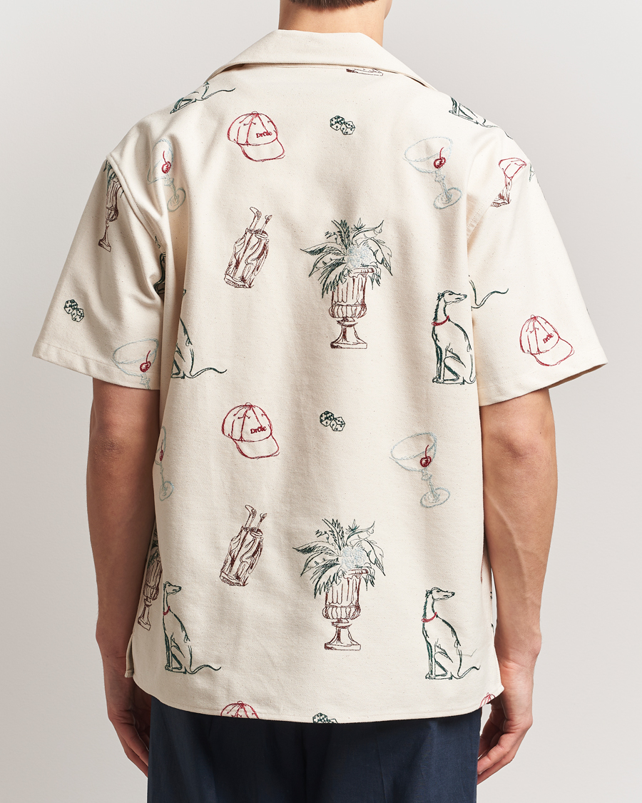 Heren | Overhemden | Drôle de Monsieur | Embroidered Country Club Shirt Ecru