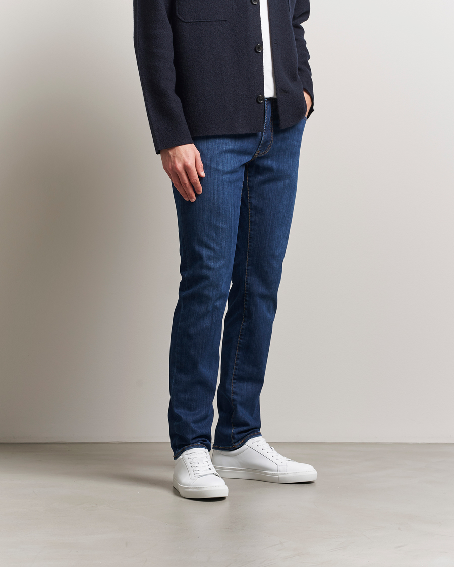 Heren | Jeans | Brax | Chuck Hi-Flex Denim Dark Used