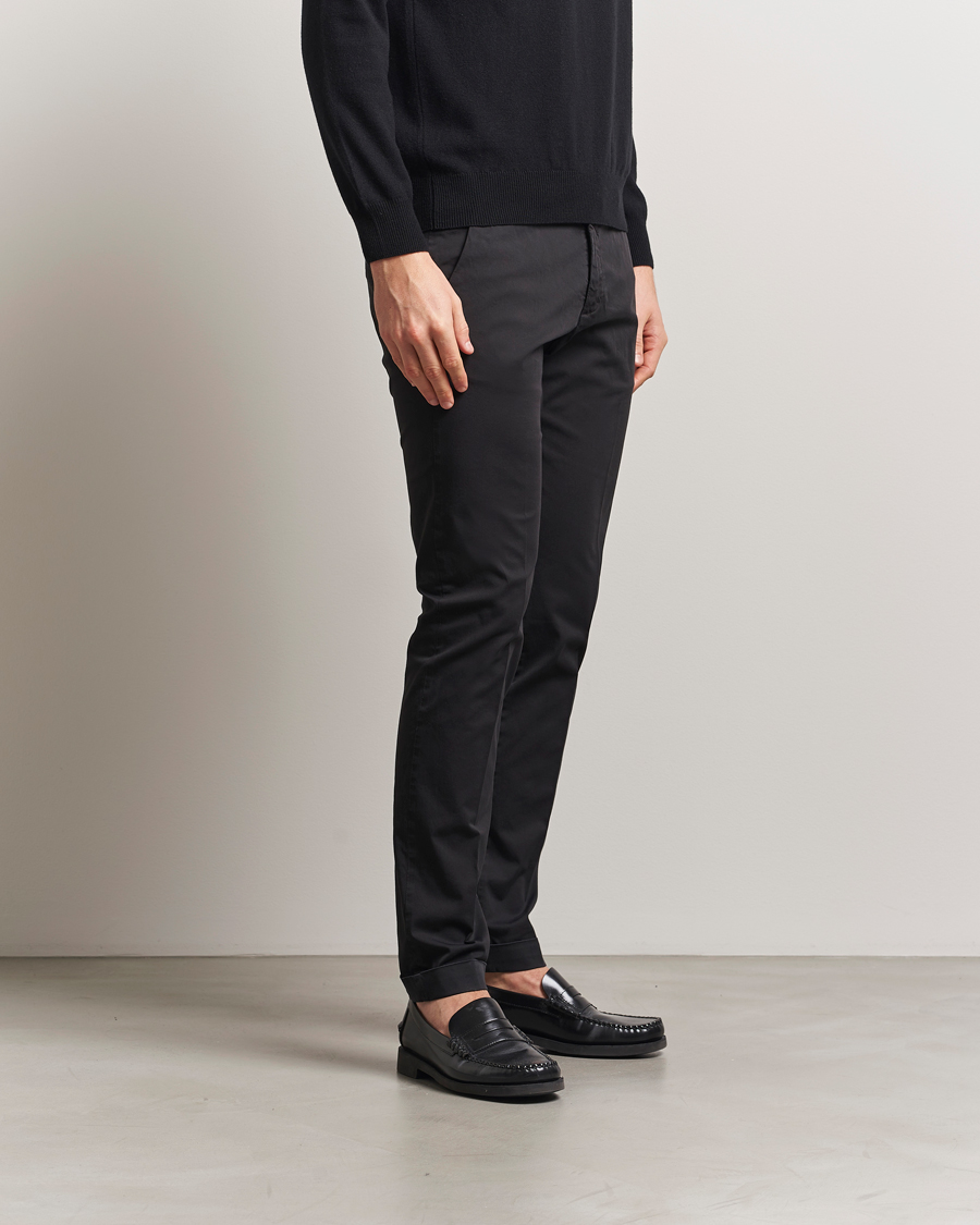 Heren | Broeken | Briglia 1949 | Slim Fit Cotton Chinos Black