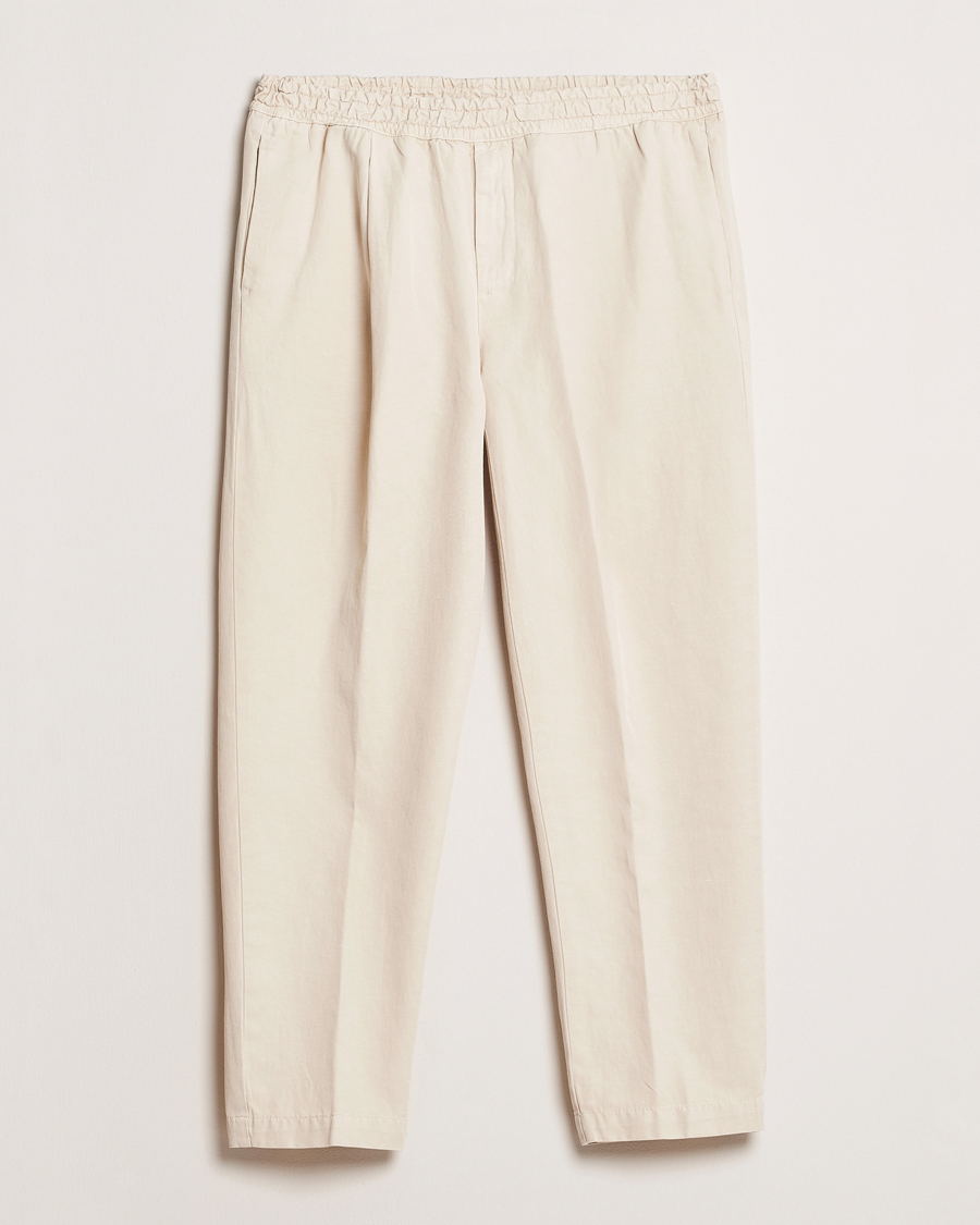 Heren | Broeken | Briglia 1949 | Cotton/Linen Drawstring Pants Cream