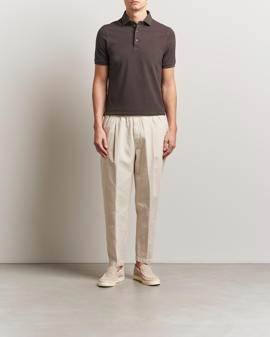 Heren | Broeken | Briglia 1949 | Cotton/Linen Drawstring Pants Cream