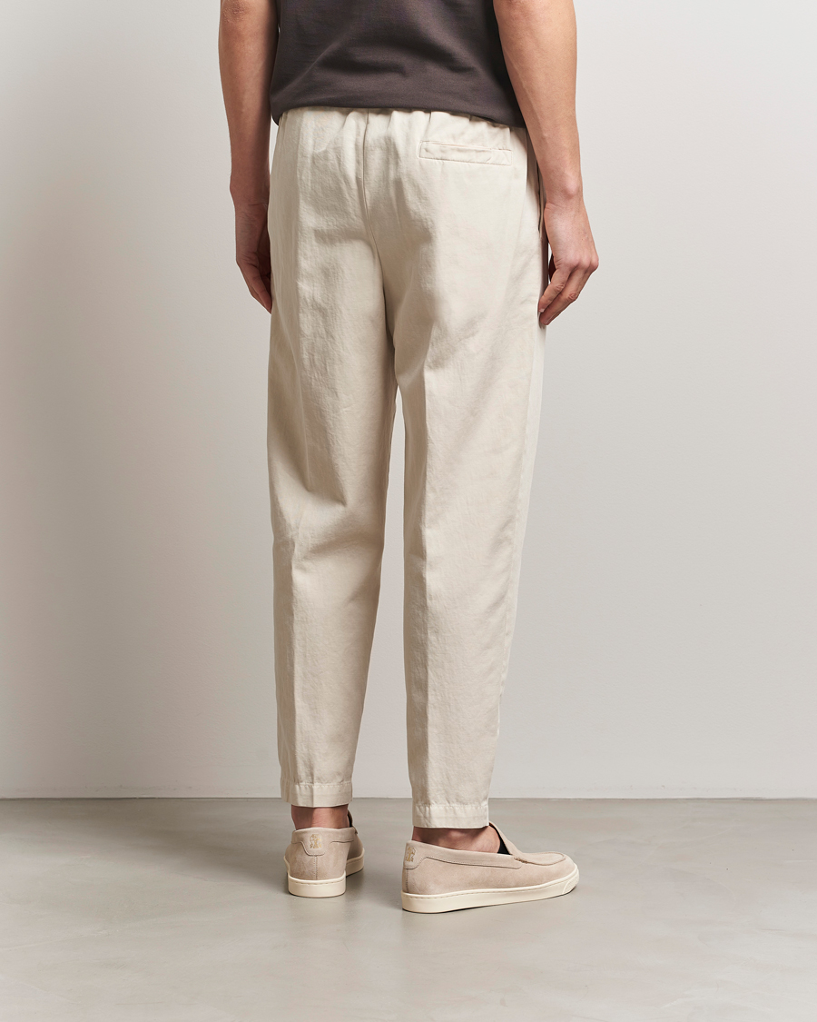 Heren | Broeken | Briglia 1949 | Cotton/Linen Drawstring Pants Cream