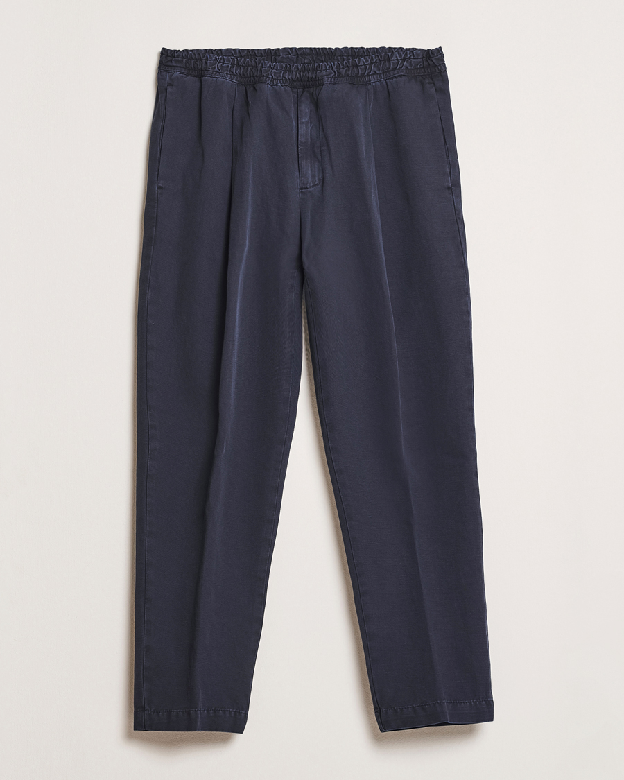 Heren | Broeken | Briglia 1949 | Cotton/Linen Drawstring Pants Navy