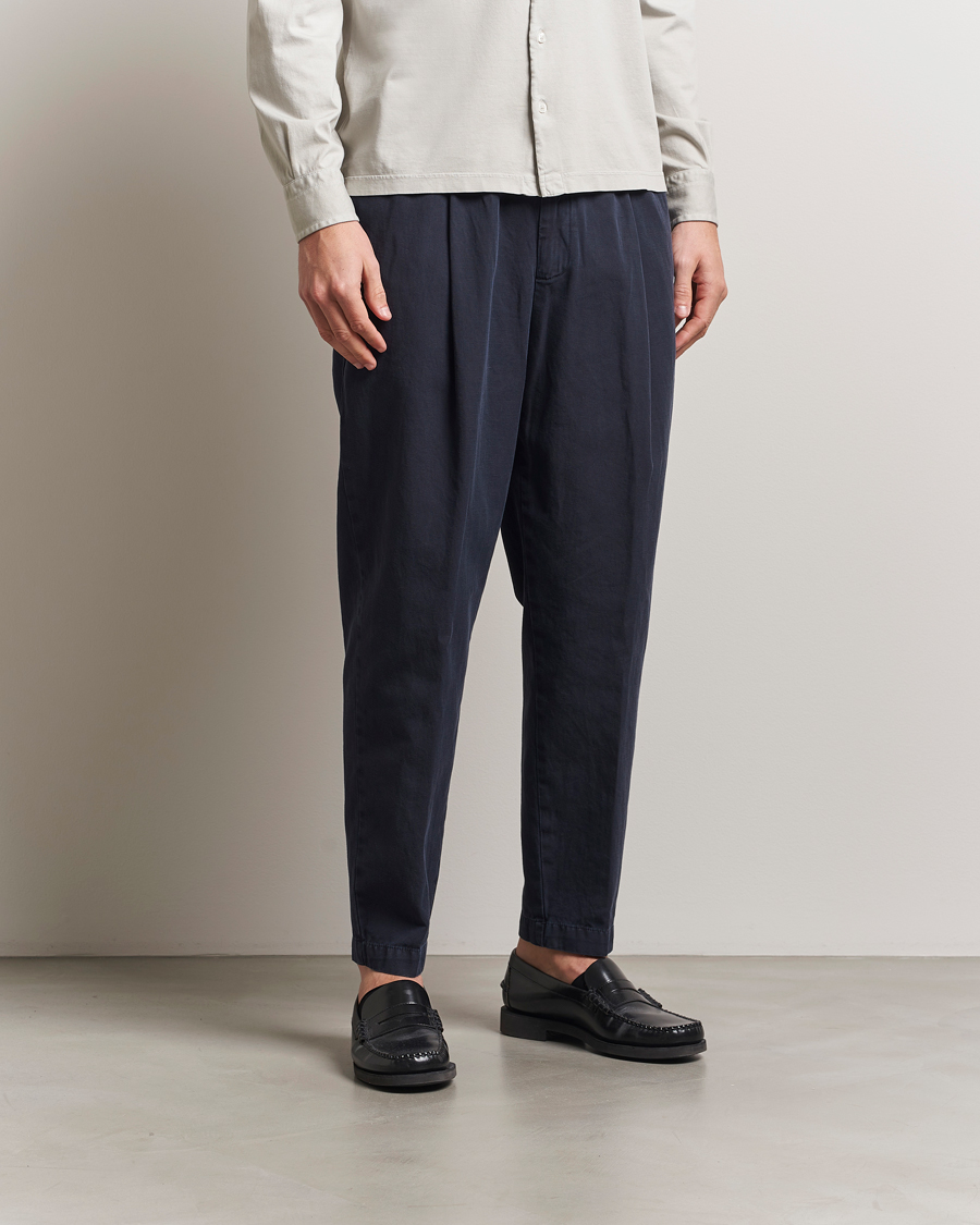 Heren | Broeken | Briglia 1949 | Cotton/Linen Drawstring Pants Navy