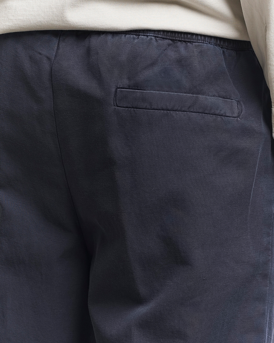 Heren | Broeken | Briglia 1949 | Cotton/Linen Drawstring Pants Navy