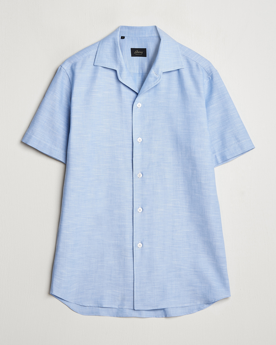 Heren | Overhemden | Brioni | Cotton Capri Shirt Light Blue