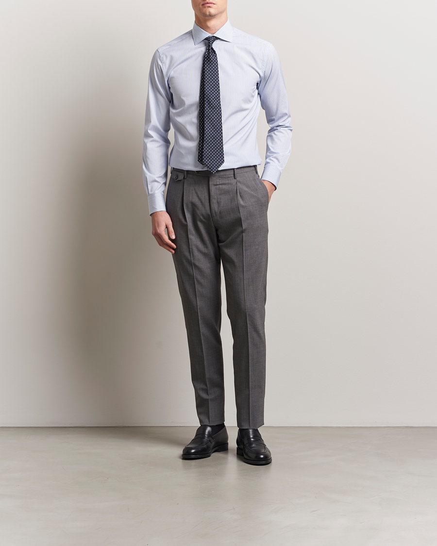 Heren | Overhemden | Brioni | Slim Fit Dress Shirt Blue Stripes