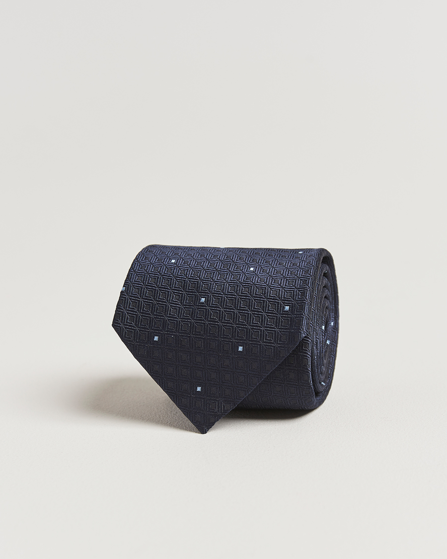 Heren | Stropdassen | Brioni | Jacquard Silk Tie Navy