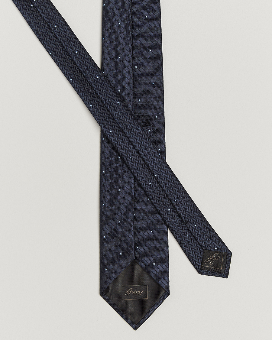 Heren | Stropdassen | Brioni | Jacquard Silk Tie Navy