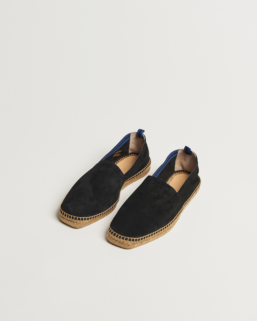 Heren | Espadrilles | Castañer | Pablo Casual Suede Espadrilles Negro