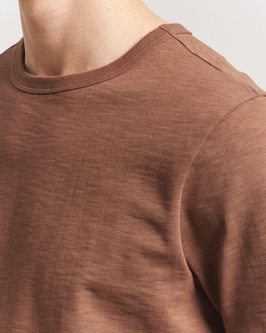 Heren | T-shirts | Merz b. Schwanen | Relaxed Loopwheeled Heavy T-Shirt Nut