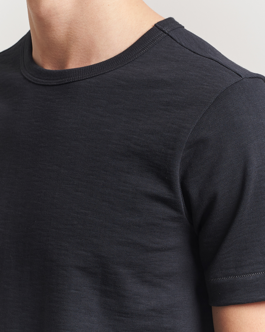 Heren | T-shirts | Merz b. Schwanen | Relaxed Loopwheeled Heavy T-Shirt Charcoal