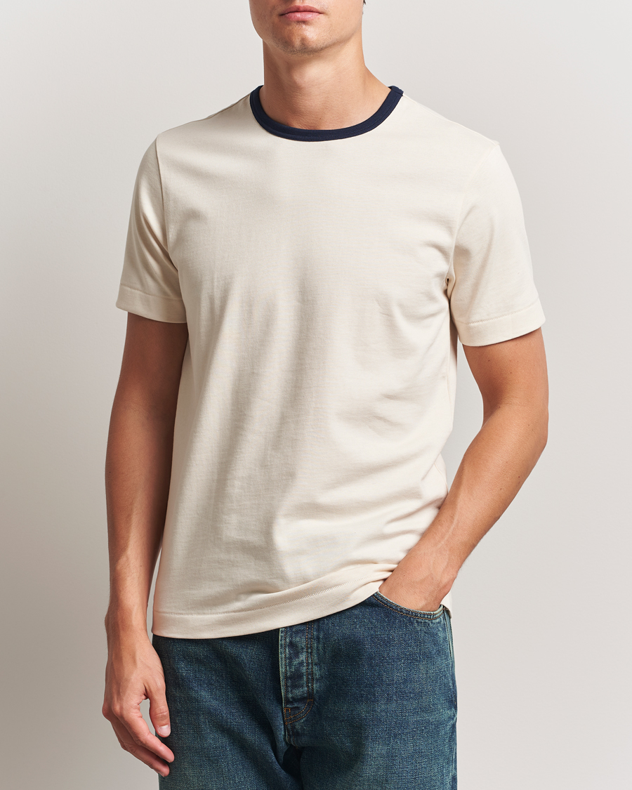 Heren | T-shirts | Merz b. Schwanen | Classic Fit T-Shirt Nature/Ink