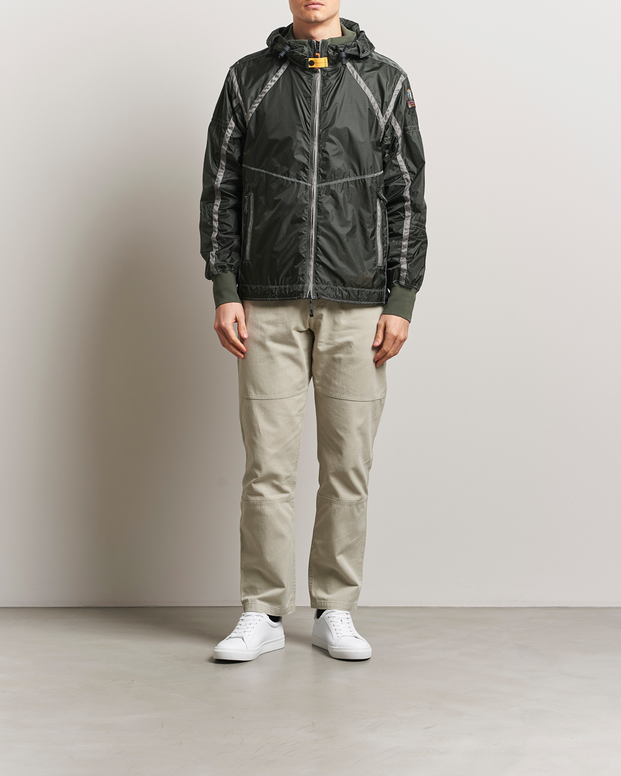 Heren | Jassen | Parajumpers | Edge Nylon Double Ripstop Hooded Jacket Thyme Green
