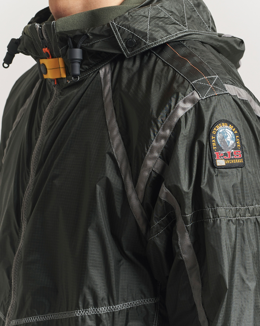 Heren | Jassen | Parajumpers | Edge Nylon Double Ripstop Hooded Jacket Thyme Green
