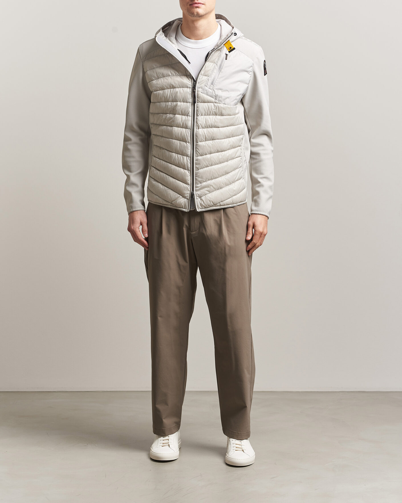 Heren | Jassen | Parajumpers | Nolan Mesh Hooded Hybrid Ghiaccio