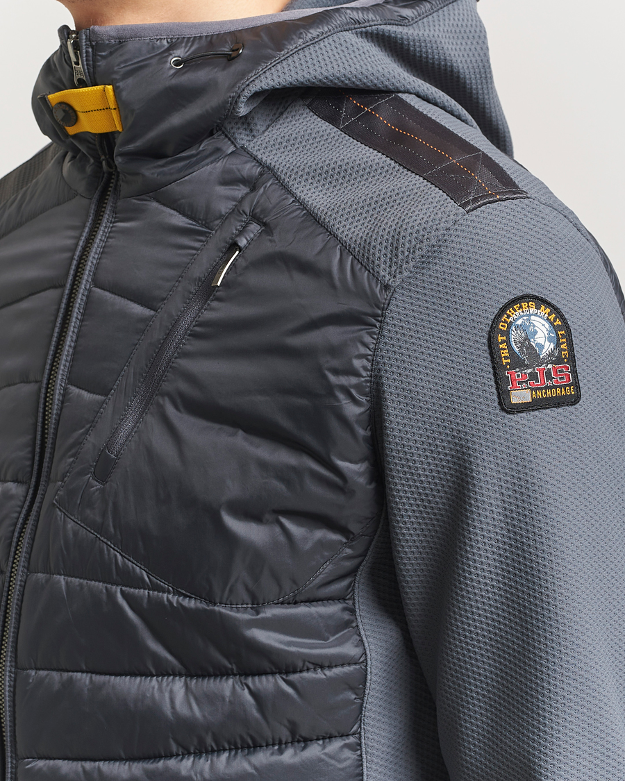 Heren | Jassen | Parajumpers | Nolan Mesh Hooded Hybrid Gargoyle